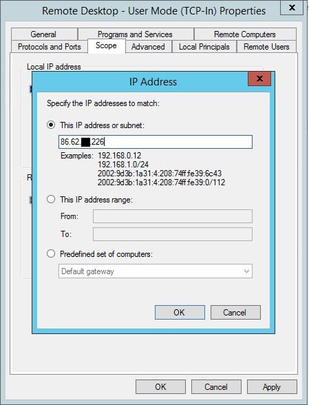 Добавления IP адреса в Firewall